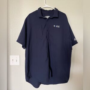 Under Armour HeatGear United Rentals Navy Button Shirt Men’s 2XL Loose